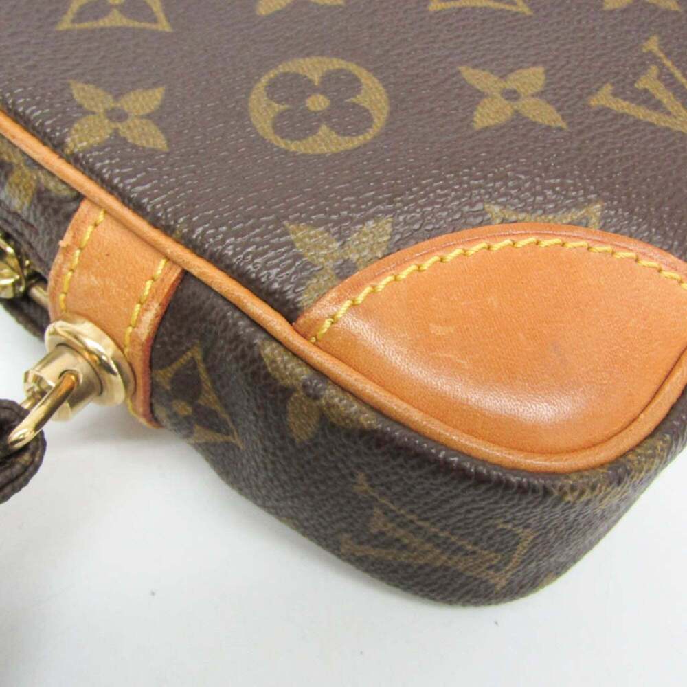 LOUIS VUITTON Authentic Brown Monogram Clutch Bag - Picture 6 of 12